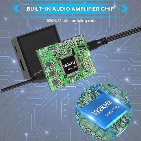 محول HDMI ARC، مستخرج صوت ARC مع TOSLINK SPDIF/محوري وتناظري رقمي 3.5 مم L/R ستيريو HDMI ARC إلى RCA محول صوت متوافق مع مكبر صوت HDTV in Kuwait
