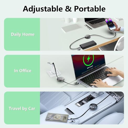 كابل شاحن عالمي متعدد 4 في 1 قابل للسحب بقوة 100 واط، USB A/Type C إلى Lightning+USB C، كابل شحن iPhone، مجموعة سلك شاحن سريع متعدد لهواتف iPhone 15 14 13 12/Samsung/iPad Pro/Huawei-4FT in Kuwait