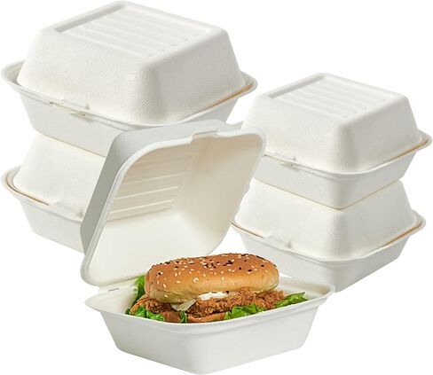 ECOLipak Clamshell Take Out Food Containers, 9 * 6 inch 75-Pack Disposable To Go Containers, To Go Boxes for Food Salad in Kuwait