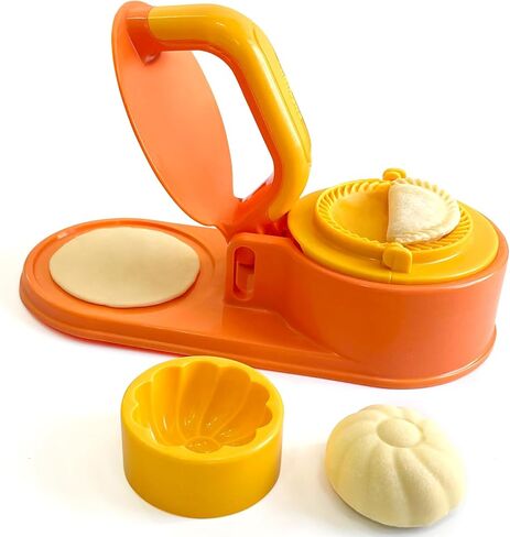 3 in 1 Dumpling Maker Machine, Dough Presser Dumpling Press Wrapper, Home DIY Dumpling Bao Bun Empanada Mold Making Tool (white) in Kuwait