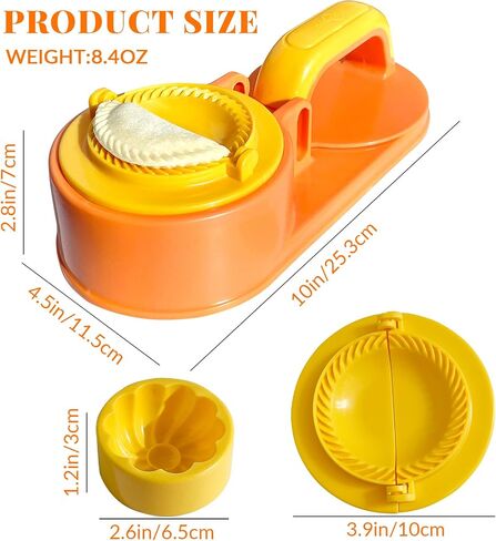3 in 1 Dumpling Maker Machine, Dough Presser Dumpling Press Wrapper, Home DIY Dumpling Bao Bun Empanada Mold Making Tool (white) in Kuwait