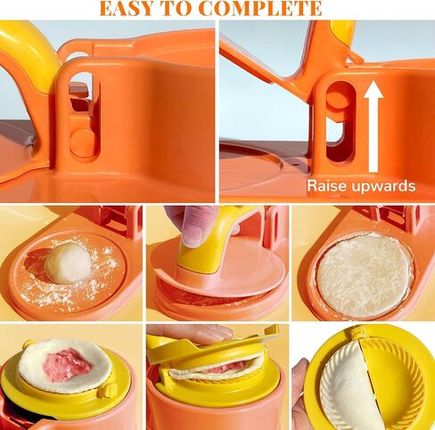 3 in 1 Dumpling Maker Machine, Dough Presser Dumpling Press Wrapper, Home DIY Dumpling Bao Bun Empanada Mold Making Tool (white) in Kuwait
