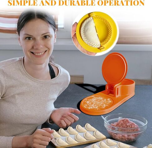 3 in 1 Dumpling Maker Machine, Dough Presser Dumpling Press Wrapper, Home DIY Dumpling Bao Bun Empanada Mold Making Tool (white) in Kuwait