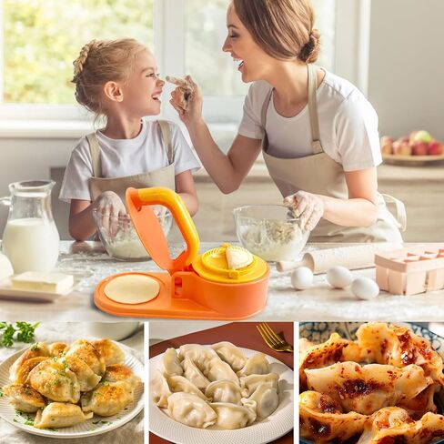 3 in 1 Dumpling Maker Machine, Dough Presser Dumpling Press Wrapper, Home DIY Dumpling Bao Bun Empanada Mold Making Tool (white) in Kuwait