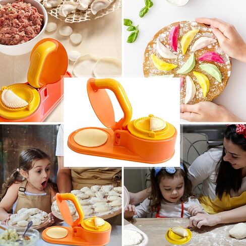 3 in 1 Dumpling Maker Machine, Dough Presser Dumpling Press Wrapper, Home DIY Dumpling Bao Bun Empanada Mold Making Tool (white) in Kuwait