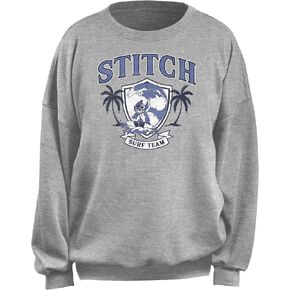 صوف Disney's Junior's Stitch SURF Team كبير الحجم، رمادي منقط، X-Small