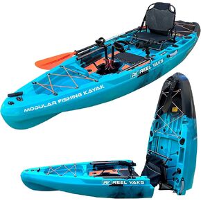 10.8ft Rapido Modular Propeller Drive لصيد الأسماك بقوارب الكاياك | خفيف الوزن للغاية، سعة 400 رطل | سهل التخزين - سهل الحمل | يدق المطاطية | لا توجد رفوف سقف - لا رفوف حائط