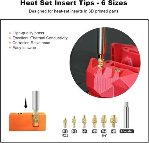 أداة إدخال مجموعة حرارة مكواة اللحام الرقمية بقدرة 90 وات مع أطراف لحام إضافية، ونصائح إدراج مجموعة الحرارة، وإدراج ملولب، وصواميل نحاسية لإدراج الحرارة in Kuwait