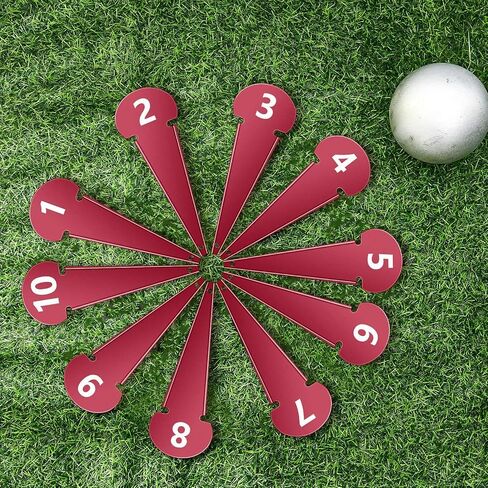 10 Pcs Black Discus Shot Markers with Spiked Tips Metal Shot and Discus Throw Markers Number 1-10 Track and Field Equipment High Visibility for Competitions and Training, 7 x 2.5 Inches in Kuwait