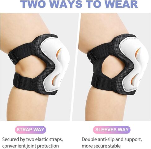 Kids/Youth/Adult Knee Pads Elbow Pads with Wrist Guards Protective Gear Set 6 Pack for Rollerblading Skateboard Cycling Skating Bike Scooter Riding Sports in Kuwait