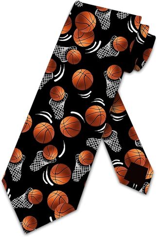 Basketball Ties Mens Hoops Tie Sports Basket Ball Neckties in Saudi Arabia