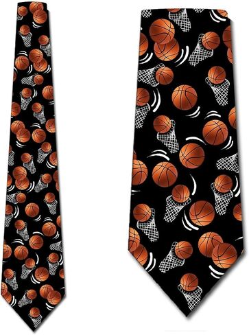 Basketball Ties Mens Hoops Tie Sports Basket Ball Neckties in Saudi Arabia