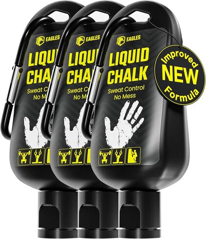 Pro Grade Liquid Chalk (60 ML) Mess-Free Chalk for Weightlifting, Gymnastics Rock Climbing, Dancing, Pole Grip - Sports & Workout Chalk - Sweat-Resistant Long Lasting for Stronger Grip Gym Accessories in Kuwait