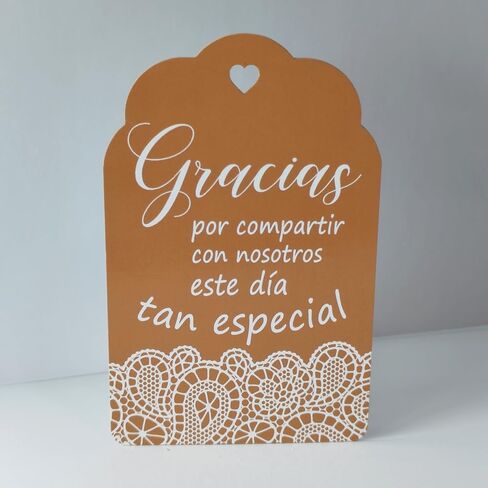 Handra 50pcs Gracias Gift Tags, Spanish Wedding Favor Tags, Thank You Tags, etiqueta de Regalo Gracias por compartir con nosotros este día tan Especial (White) in Kuwait