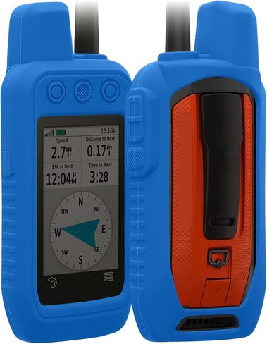 kwmobile Silicone Case for Garmin Alpha 300 / Alpha 200 Case - Protective Cover for GPS Handheld - Anti-Slip Outdoor Sleeve in Orange in Kuwait