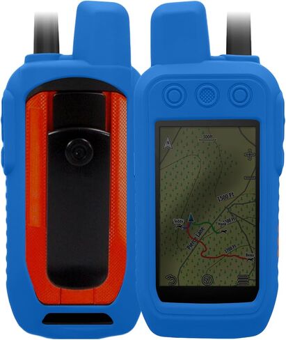 kwmobile Silicone Case for Garmin Alpha 300 / Alpha 200 Case - Protective Cover for GPS Handheld - Anti-Slip Outdoor Sleeve in Orange in Kuwait