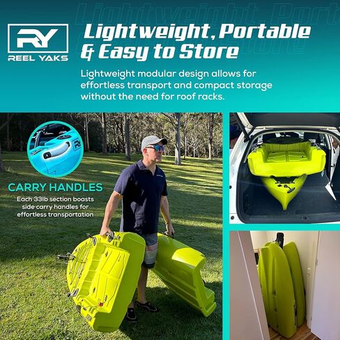 10.8ft Rapido Modular Propeller Drive Fishing Kayak | Super Lightweight, 400lbs Capacity | Easy to Store - Easy to Carry | Beats Inflatables | No roof Racks - no Wall Racks in Kuwait