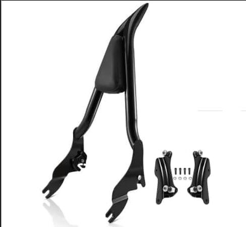 26" Motorcycle Sissy Bar for Harley, Integrated Passenger Backrest for Harley Davidson Touring CVO Street Glide Road Glide Electra Glide Road King FLHR FLHX FLHT FLTR 2009-2024, Black Sissy Bar in Saudi Arabia