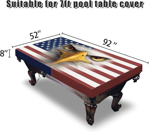 Pool Table Cover, Waterproof & Dustproof Outdoor/Indoor Polyester Taffeta Cloth Table Cover，Billiard Pool Table Cover Scratch-Resistant in Kuwait