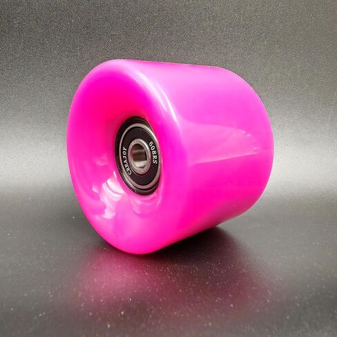 عجلات لوح التزلج، 60 ملم 95 ايه مع محامل، مجموعة من 4 قطع (أسود) in Kuwait