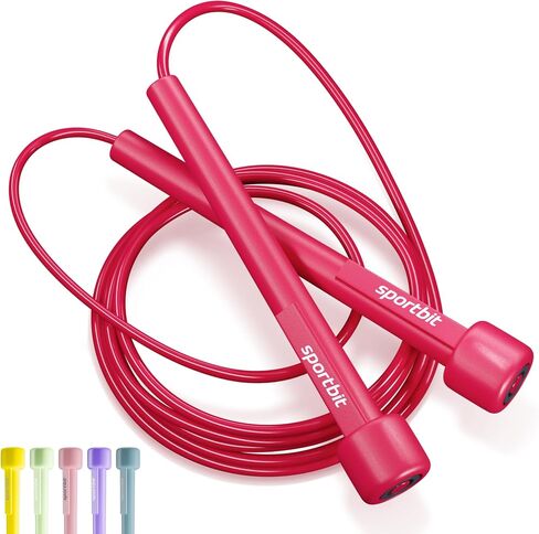 SPORTBIT Adjustable Jump Rope for Fitness - Jumping Rope for Women, Men. Skipping Rope for Workout, Boxing, Exercise. Speed Jump Rope for Adults in Kuwait