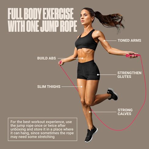 SPORTBIT Adjustable Jump Rope for Fitness - Jumping Rope for Women, Men. Skipping Rope for Workout, Boxing, Exercise. Speed Jump Rope for Adults in Kuwait