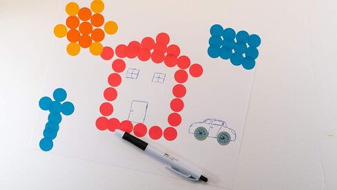 ملصق ملصقات مكون من 7060 نقطة ترميز ألوان عدد 1000، نقاط لاصقة ملونة، ملصق سعر فارغ، مستلزمات المكتب والفصول الدراسية، أزرق محيطي in Kuwait