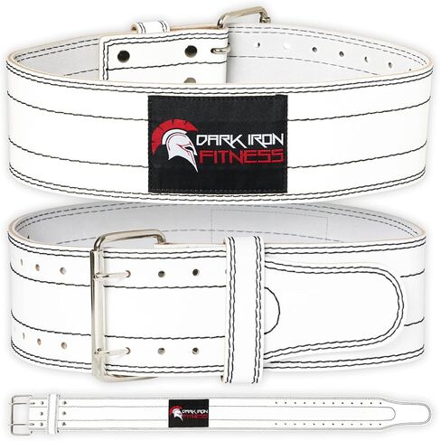 Dark Iron Fitness Weight Lifting Belt - Men & Women - All Leather Gym Belts for Weightlifting, Powerlifting, Strength Training, Squat, Deadlift Workout - Up to 600 Lbs in Kuwait