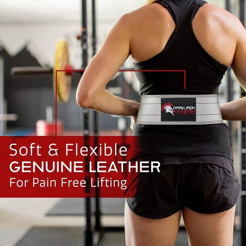 Dark Iron Fitness Weight Lifting Belt - Men & Women - All Leather Gym Belts for Weightlifting, Powerlifting, Strength Training, Squat, Deadlift Workout - Up to 600 Lbs in Kuwait