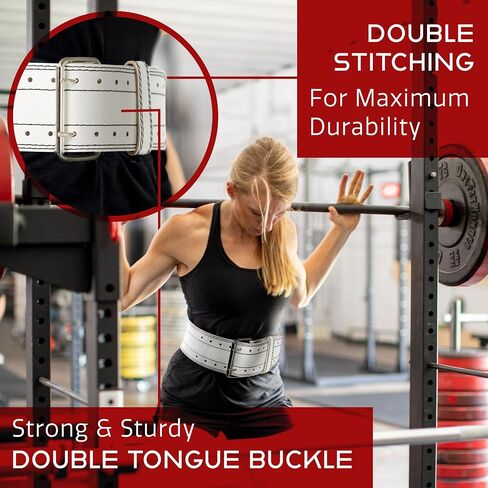 Dark Iron Fitness Weight Lifting Belt - Men & Women - All Leather Gym Belts for Weightlifting, Powerlifting, Strength Training, Squat, Deadlift Workout - Up to 600 Lbs in Kuwait