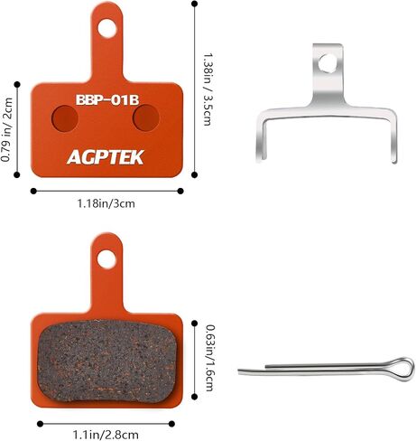 وسادات فرامل الدراجة AGPTEK، وسادات فرامل عالية الأداء، وسادات فرامل قرصية وزنبرك (شبه معدني وراتنج) لفرامل قرص الدراجة الجبلية، وسادات الدراجة المتوافقة مع TRP Tektro Shimano Deore Br in Kuwait