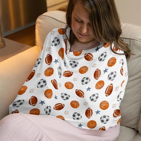 Sweet Jojo Designs Red and Blue Construction Truck Boy Infant Baby Car Seat Cover Nursing Breastfeeding Shopping Cart Stroller Canopy - Grey Yellow Orange Brown Black and White Transportation in Kuwait