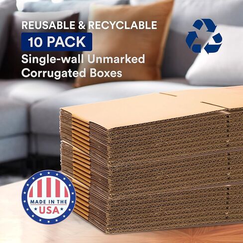 BOX USA 15 x 10 x 6 Corrugated Cardboard Boxes, Medium 15"L x 10"W x 6"H, Pack of 25 | Shipping, Packaging, Moving, Storage Box for Home or Business, Strong Wholesale Bulk Boxes in Kuwait