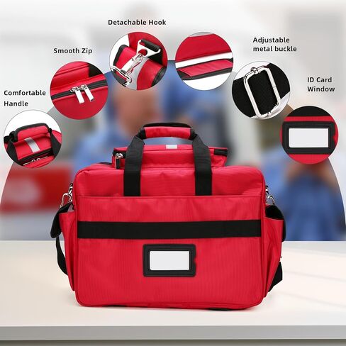 Medical Bag Empty First Aid Bag First Responder Bag for Trauma,Emergency Bag Medical Bag Organizer，Trauma Bag, Medical Bag for Nurses,Home Health Care, EMT(Bag Only) in Kuwait