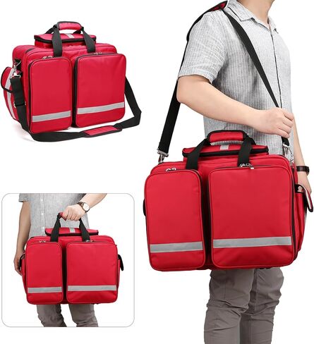Medical Bag Empty First Aid Bag First Responder Bag for Trauma,Emergency Bag Medical Bag Organizer，Trauma Bag, Medical Bag for Nurses,Home Health Care, EMT(Bag Only) in Kuwait