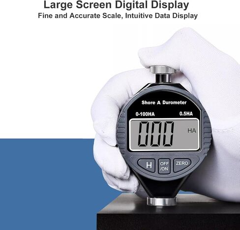 Hardness Tester, Durometer Shore Type D 0-100HD, Digital Durometer 0.1HD Resolution, with Large LCD Display for Rubber, Plastic, Tire, Flooring in Kuwait