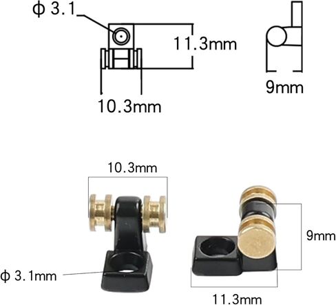 2 PCS Roller String Retainer String Trees for Electric Guitar Roller String Trees Roller String Guides for Strat Stratocaster Tele Telecaster Electric Guitar Chrome in Kuwait