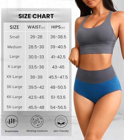 ملابس داخلية عالية الخصر للنساء من Eiggam، سراويل داخلية للتحكم في البطن، سراويل داخلية قطنية بتغطية كاملة، ملابس داخلية مسامية للسيدات in Kuwait