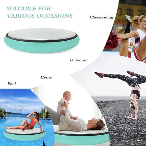 Air Spot 8inch Thick Air Mat Air Block, Inflatable Tumbling Track Mat Gymnastic Equipment Backhandspring Spot with Electric Air Pump for Home Use Yoga Gym in Kuwait