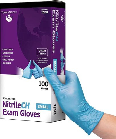 Blue Nitrile Gloves Medium - Case of 1000 Chemo Gloves for Medical Facilities and Hospitals - Disposable Medical Gloves in Kuwait