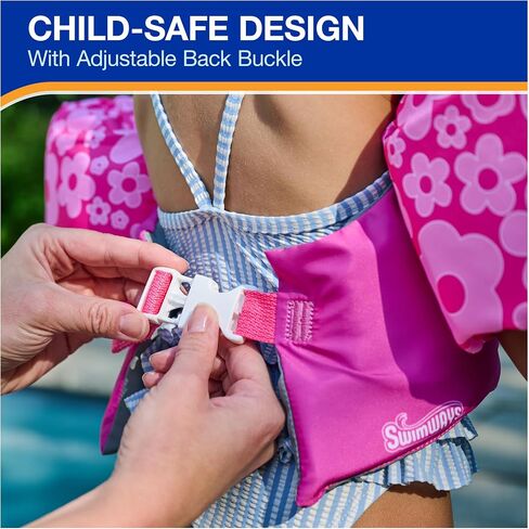 SwimWays Barbie Swim Trainer Life Jacket, US Coast Guard Approved Life Vest Kids Swim Vest, Pool Floats & Life Jackets for Kids 33-55 lbs in Kuwait