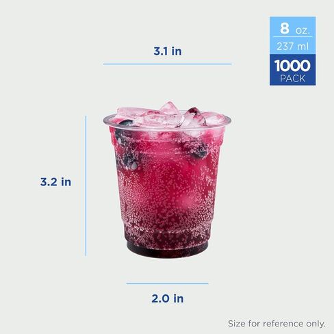 Karat [1000 ct] 9oz Plastic Cups, Clear Disposable Cold Cup for Dessert, Fruit, and More, 92mm (C-KC9) in Kuwait