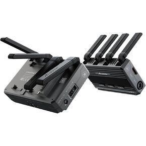 جهاز إرسال واستقبال الفيديو اللاسلكي Accsoon CineView Quad SDI HDMI، نظام نقل ثنائي النطاق 2.4 جيجا هرتز + 5 جيجا هرتز، نطاق استجابة 0.06 ثانية يصل إلى 500 قدم يصل إلى 4 أجهزة مراقبة، RTMP للبث المباشر للفيديو