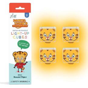مكعبات مضيئة تعمل بالماء من Glo Pals x Daniel Tiger's Neighborhood للعب الحسي