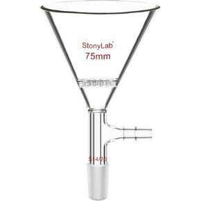 stonylab Borosilicate Glass Triangular Filtration Funnel, Vacuum Filtration, Efficient Filtering, 14/20 Joint, 60mm Diameter, Ideal for Laboratory Filtration Processes in Kuwait