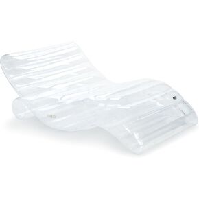 FUNBOY Giant Super Clear Chaise Lounger Pool Float، مقاس 1-2 شخص