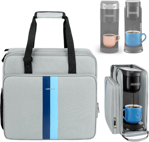 Coffee Maker Travel Bag Compatible with Keurig K-Mini or K-Mini Plus,Single Serve Coffee Brewer Carrying Case with Multiple Pockets for K-Cup Pods(Bag Only) in Kuwait