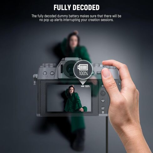 بطارية الدمية NEEWER D Tap to NP-W235 مع كابل لبطارية التركيب على شكل V، مصدر طاقة مستمر ثابت لـ Fujifilm GFX100 II GFX100S GFX50S II X-H2S X-H2 X-T5 X-T4 X-S20، VP-NPW235 in Kuwait