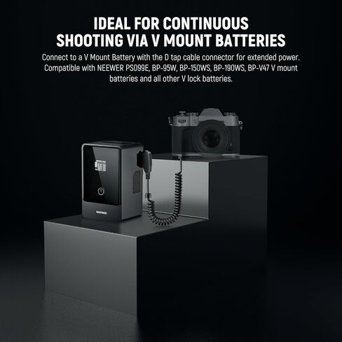 بطارية الدمية NEEWER D Tap to NP-W235 مع كابل لبطارية التركيب على شكل V، مصدر طاقة مستمر ثابت لـ Fujifilm GFX100 II GFX100S GFX50S II X-H2S X-H2 X-T5 X-T4 X-S20، VP-NPW235 in Kuwait