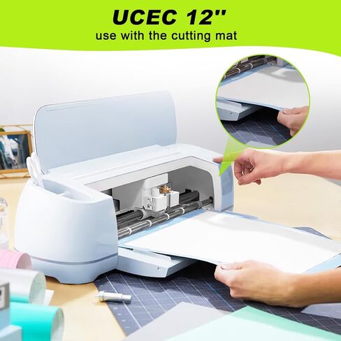 UCEC Black Removable Vinyl for Cricut Maker 3 Cricut Explore 3, Matless Cutting 13'' × 15 ft Matte Black Adhesive Vinyl Roll for Stickers Decals DIY Crafts Decor Projects, 1 Pack in Saudi Arabia